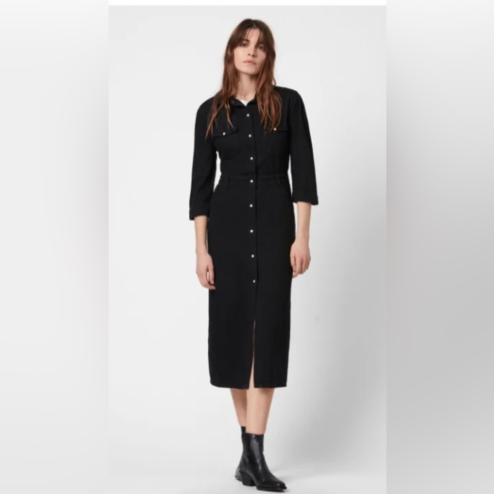 All Saints Polly Denim Dress. US size 6/UK size 10